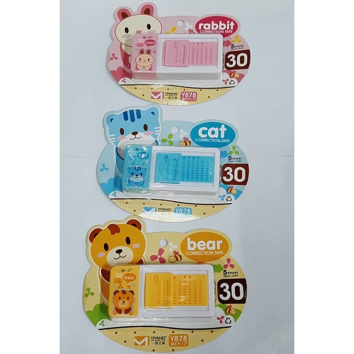 

Lucu Correction Tape Animal 3 Warna Ada Mainan Perkalian Limited
