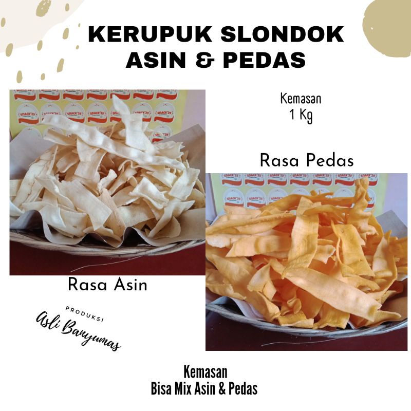 

KERUPUK SLONDOK MENTAH (1KG) | KHAS BANYUMAS| HARGA TERJANGKAU | FREE GIFT MIN BELANJA 50K (all item)