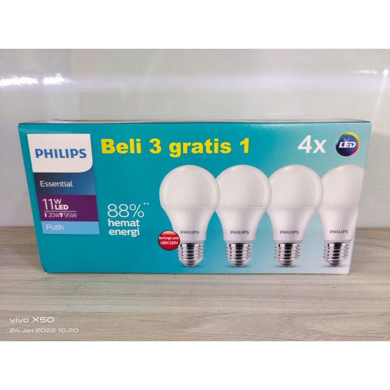 Lampu LED Philips Paket 11 Watt