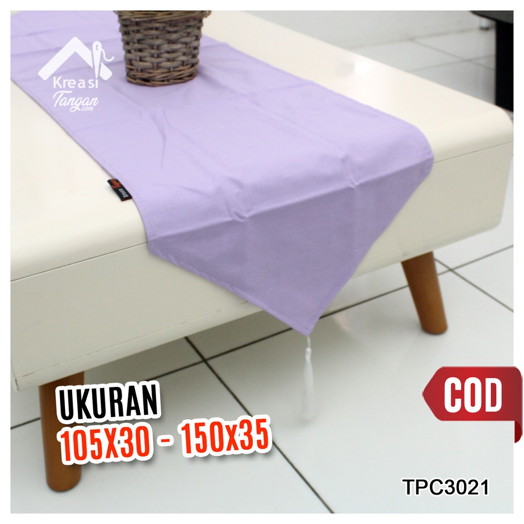 Taplak Meja Polos Table Runner POLOS Ukuran 105x30 &amp; 150x35 (TPC3021)