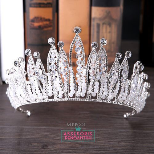 [READY STOCK] AKSESORIS MAHKOTA WEDDING CROWN HEADPIECE PENGANTIN CRYSTAL MPP001