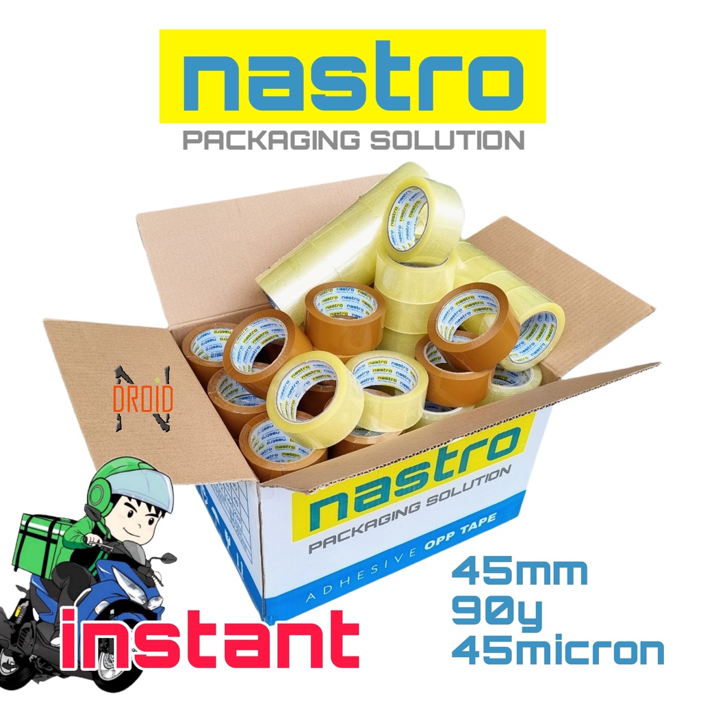 

LAKBAN BENING COKLAT NASTRO 45mm x 90y x 45micron - KHUSUS INSTANT - OPP TAPE - LAKBAN BENING - LAKBAN COKLAT - LAKBAN MURAH - LAKBAN NASTRO - SETARA LAKBAN DAIMARU