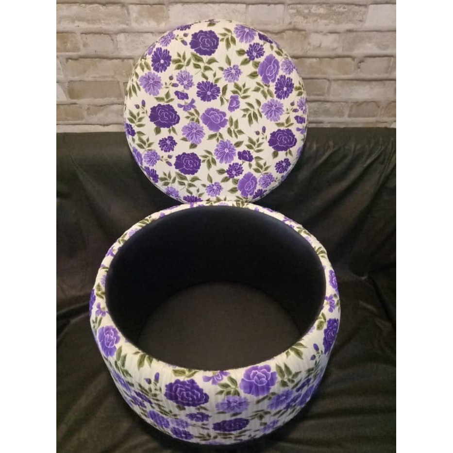 TSS-153 Kursi Hago Storage Big Otttoman Ungu | Hago Furniture.