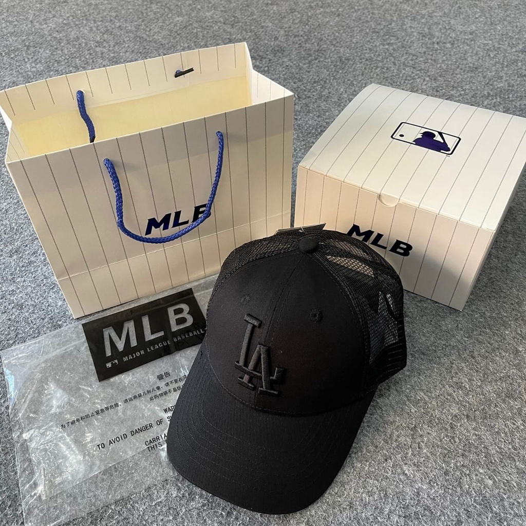 Topi MLB original Import - MLB Trucker LA Fullblack