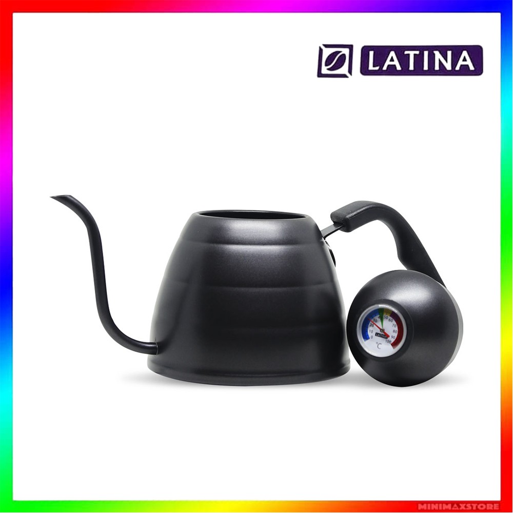 Alat Kopi Latina Rew-1109 Honai Kettle Plus Thermometer 900ml - Teko Leher Angsa Coffee