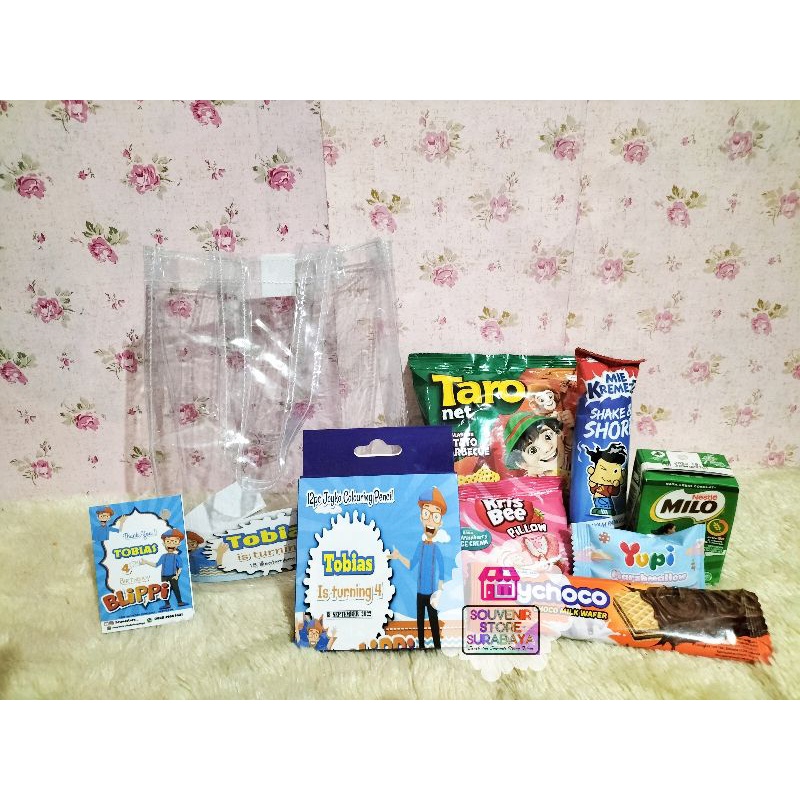 Hampers mewarna || hampers pensil warna | Souvenir ultah tas mika || Paket snack siuvenir