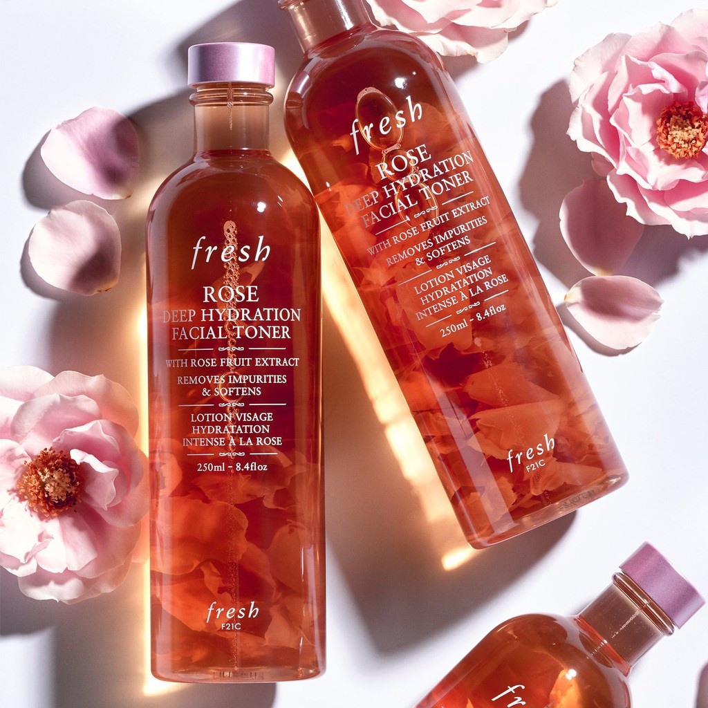 Fresh rose deep hydration facial toner 250ml