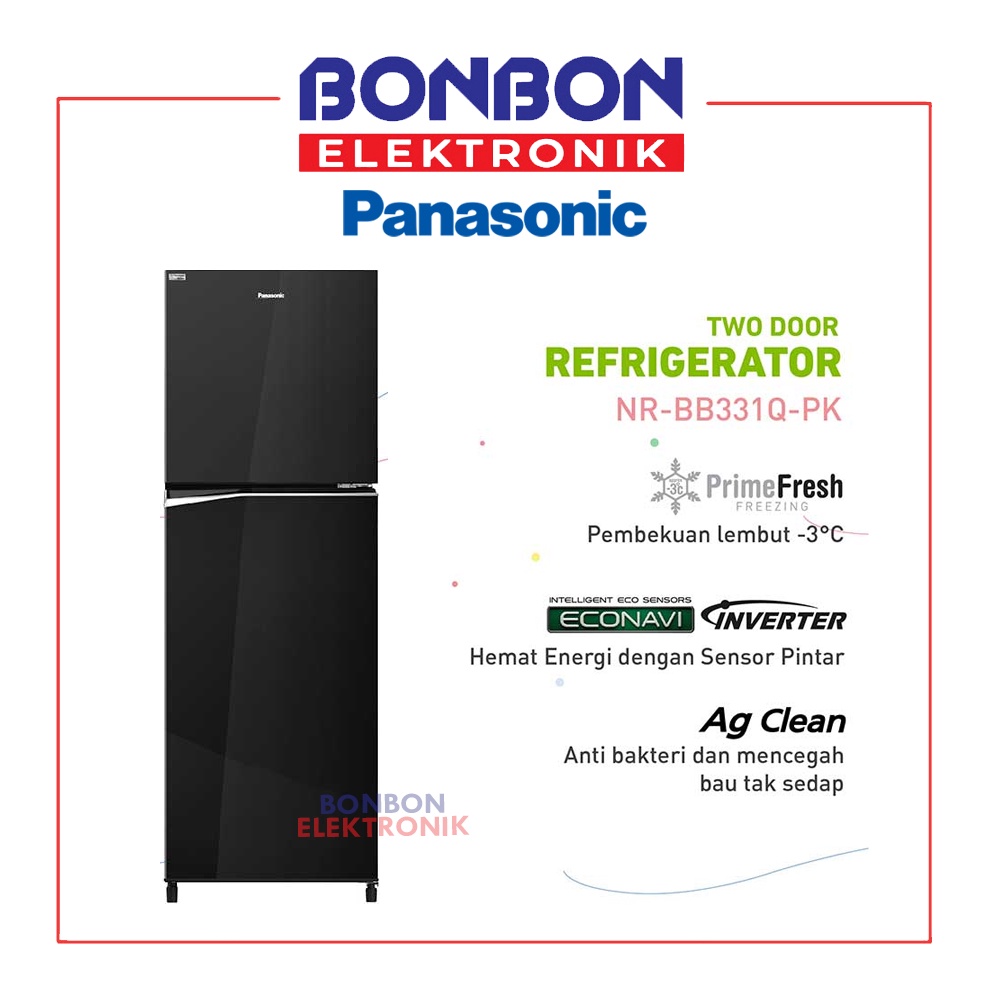 Panasonic Kulkas 2 Pintu NR-BB331-QPK / NR-BB331Q / NRBB331QPK