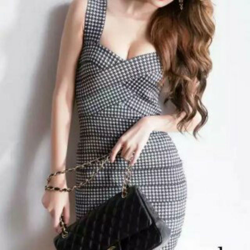 Dress Houndstooth Herve Leger