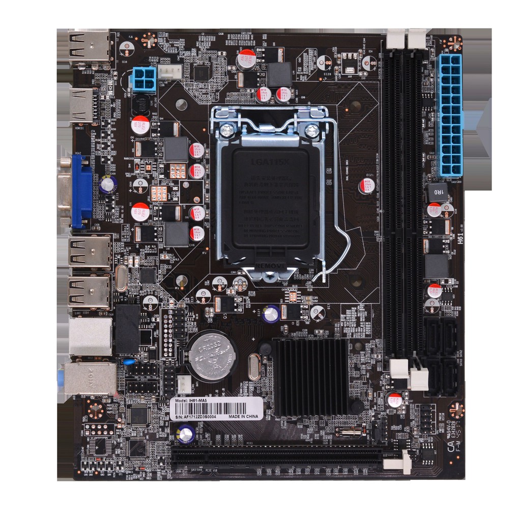 Motherboard Afox IH61-MA5 LGA 1155 Intel H61 ddr3 Vga-hdmi-usb-rj45-audio 3.5mm - Mainboard