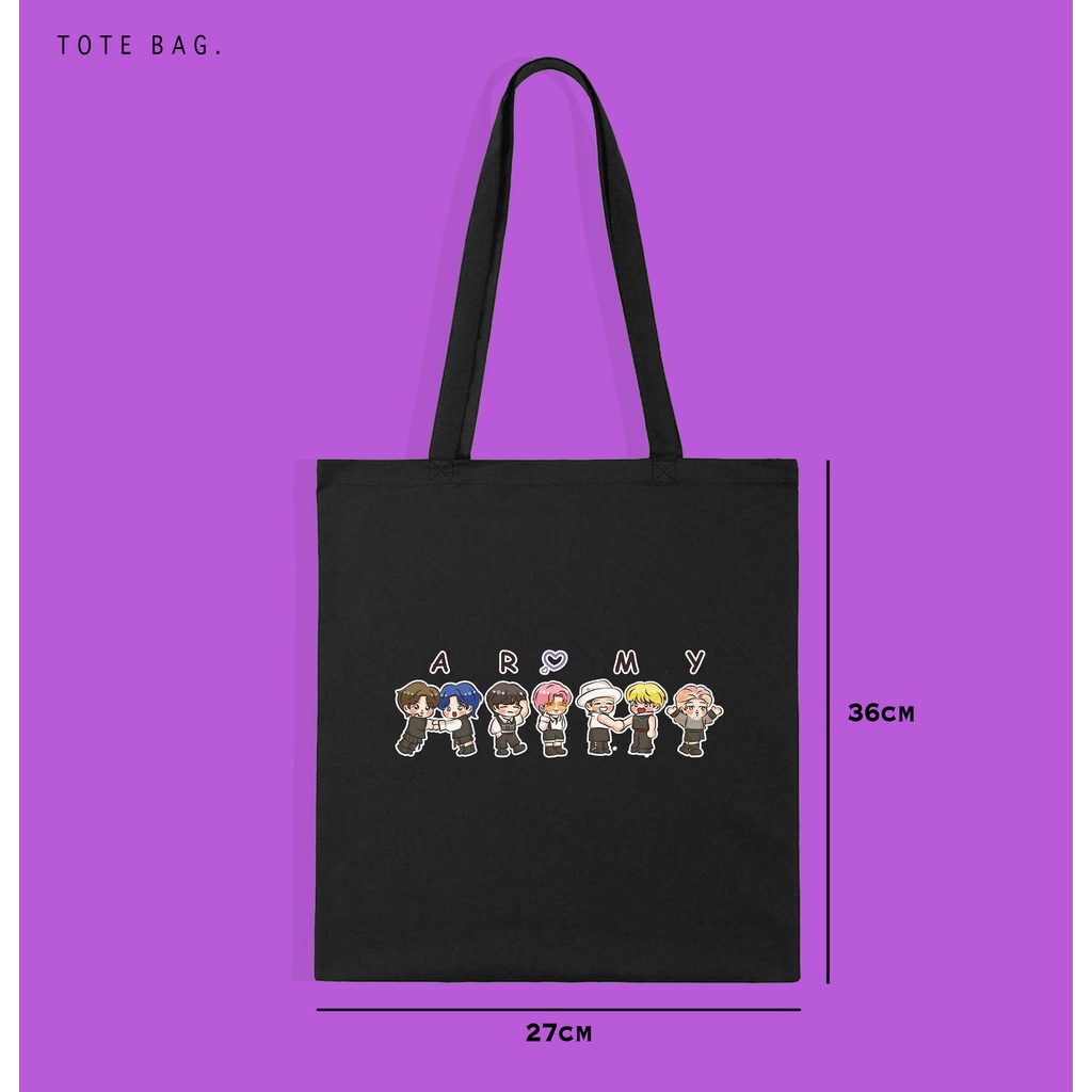 TOTE BAG WANITA KPOP KOREAN / TAS SANTAI WANITA / BAHAN KANVAS / KPOP KOREAN