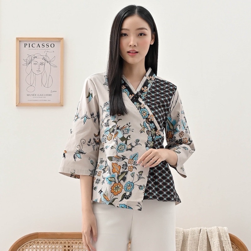 Atasan Batik / Blouse Wanita Model Kimono / Baju Couple Batik 262 / AZ