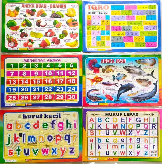 Puzzle Belajar Anak Edukasi Aneka Motif