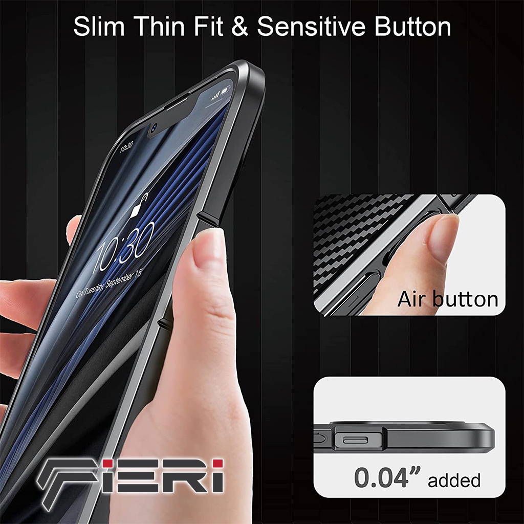 Casing iPhone 13 Mini Pro Max Case Fieri Carbon Hybrid Military Grade