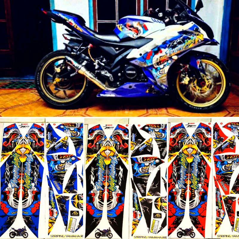 Striping r15 v2 - Striping motor variasi r15 v2 doraemon - striping variasi r15 v2 - Striping doraem