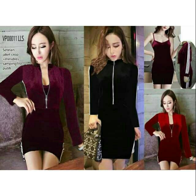 Minidress +jacket bludru