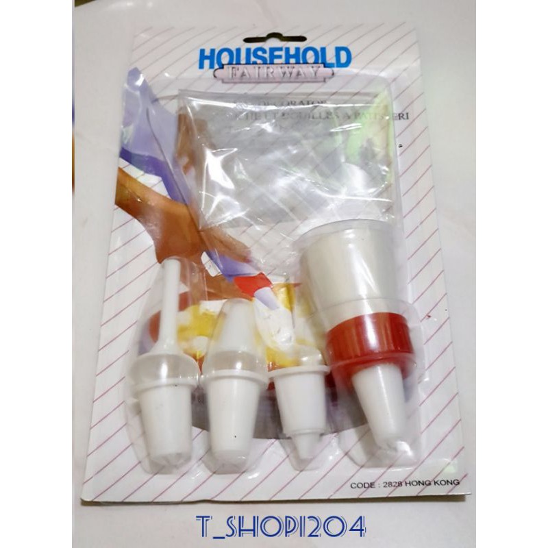 Spuit Plastik Set Piping Bag / Spuit Dekorasi Kue Plastik