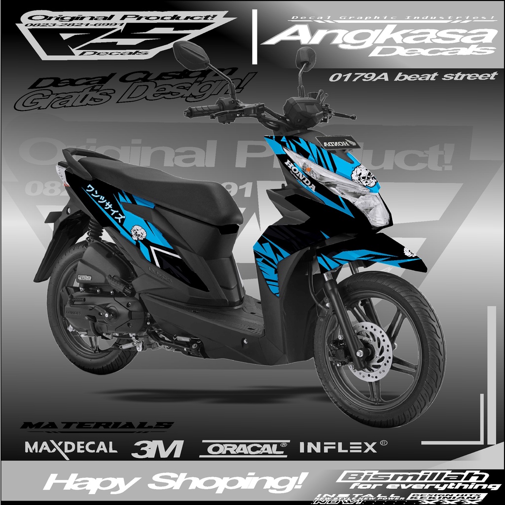 0179A DECALS STIKER FULLBODY CUSTOM MOTOR BEAT STREET 2019
