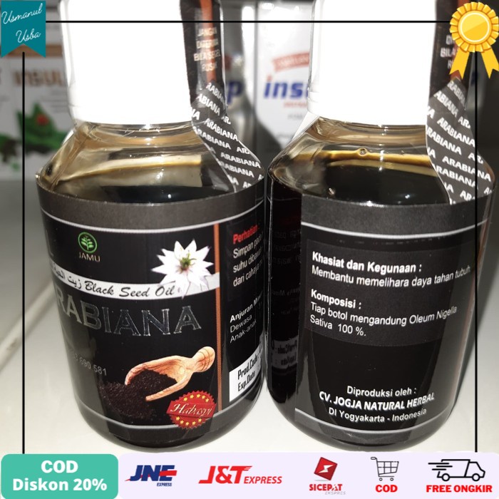 

◾COD◾ Minyak Habbatussauda Cair ARABIANA 100 ml 100 % Original BACK SEED OIL