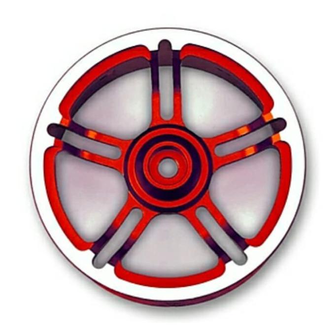 Sanwa 191A04612A M17 Alum Steering Wheel Red