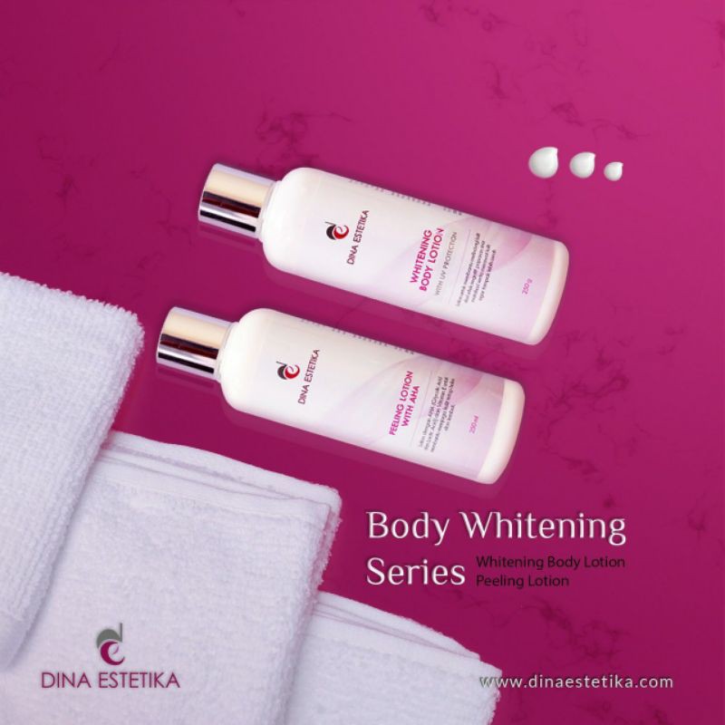 body whitening series whitening bodylotion  peeling lotion hand body whitening dina estetika