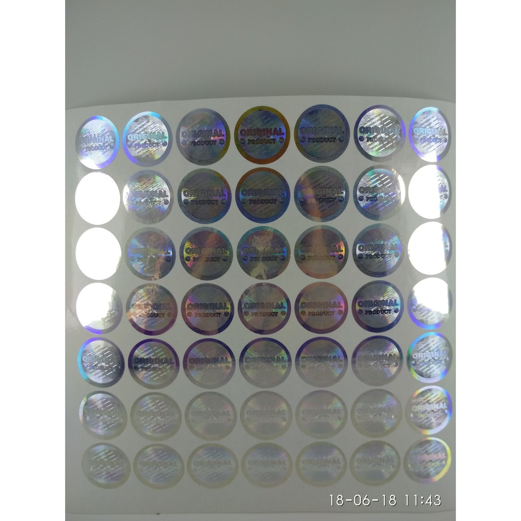 Stiker Hologram Original Mutiara Silver