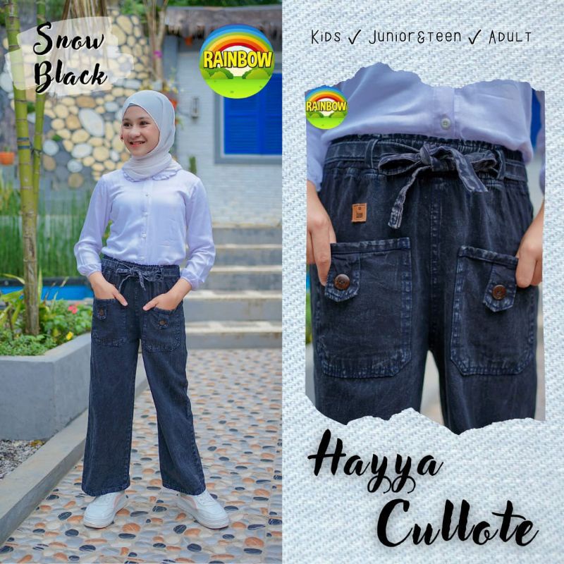 Afsheenastore Celana Kulot Hayya Cloote By Rainbow 10-14T