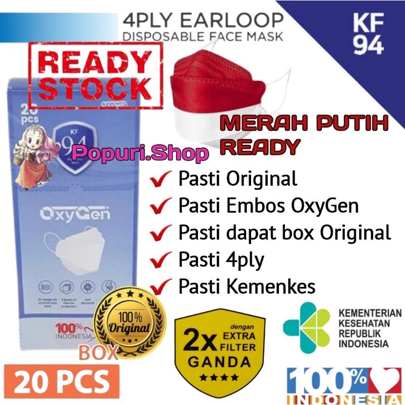 Masker Genio KF94 Oxygen / Masker KF94 4ply convex