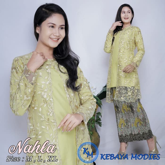 set kebaya tulle nahla ternew