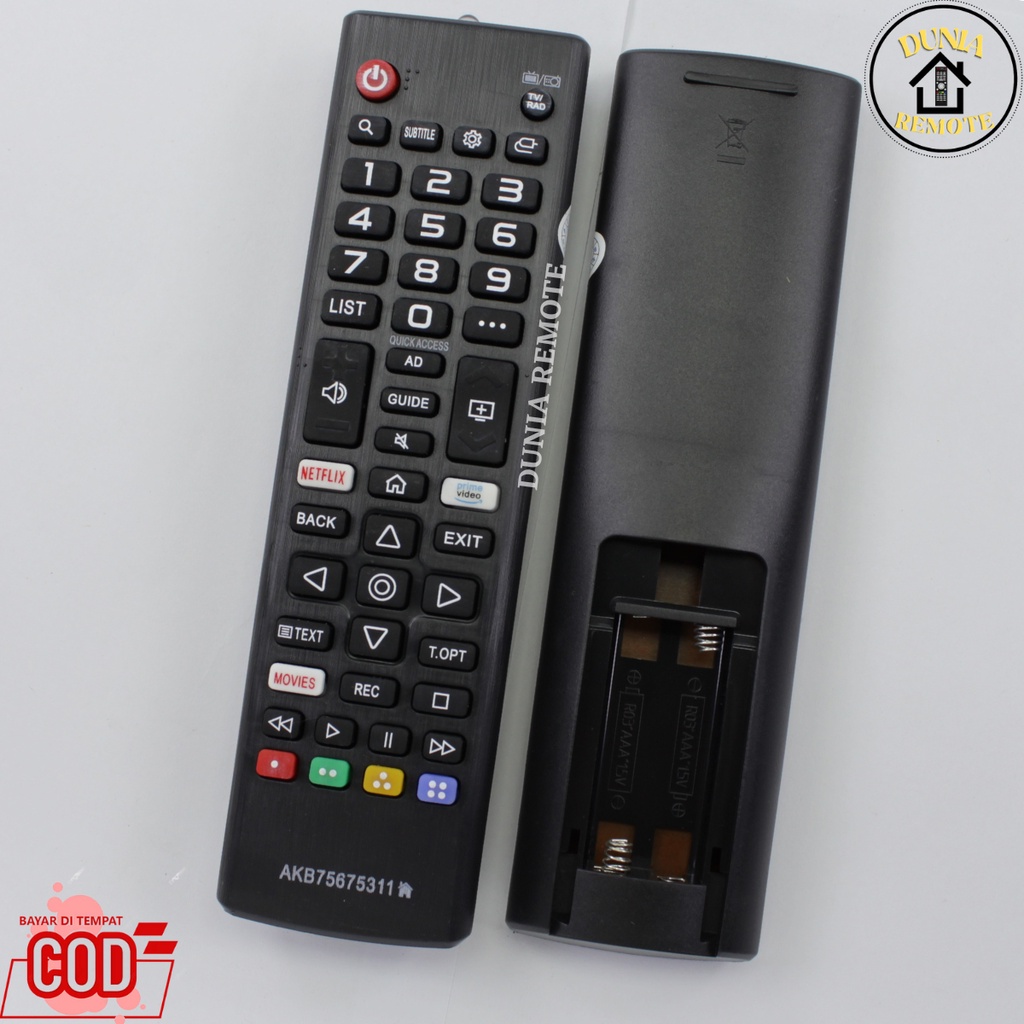 Remot Remote TV LG UHD LCD LED Smart TV Netflix AKB75675311 tanpa setting