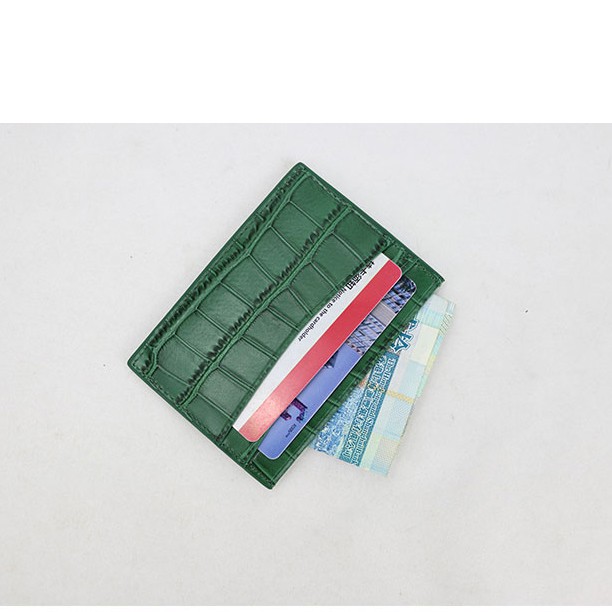 LUXTHER - 4 SLOT CARD HOLDER Classic Crocodile Pattern DOFF Men Women