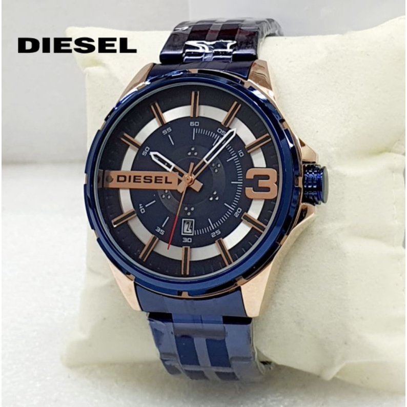 Diesel ~ Jam Tangan Pria Analog Terbaru Strap Full Steinless Steel