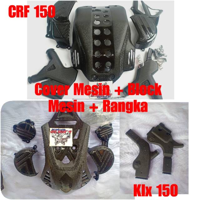 Cover Pelindung Mesin Block Rangka CRF150 L KLX D-Tracker Tutup Engine Cover Block Rangka CRF 150 L