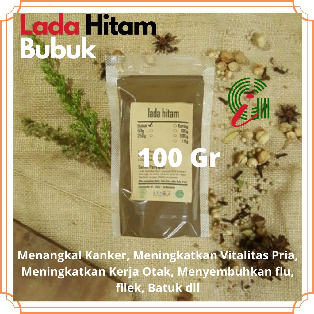 

ANTI KANKER!! Lada Hitam Bubuk 100Gr, Piper Nigrum, Obat Flu Filek Batuk Tekanan Darah Tinggi