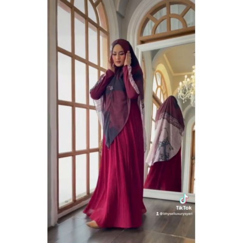 ready stok gamis syari Mikayla mikhayla Luxury Series by bhysel luxury syar'i