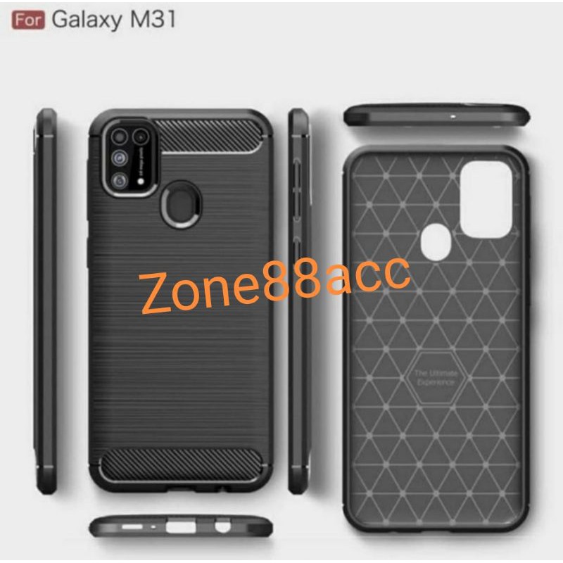 Silicon Case SAMSUNG M31 Softcase iPAKY Carbon Casing Cover TPU