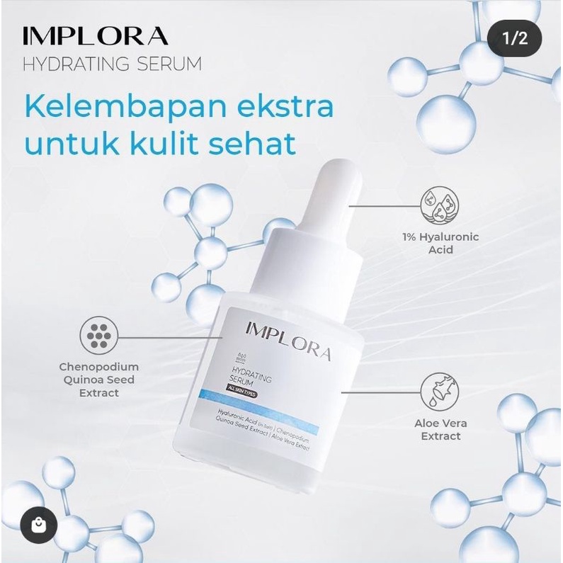 Implora Face Serum 20 ml - Luminous Brightening Serum/Acne Serum/Midnight Serum/Peeling Serum / Hydrating Serum/ 24K Gold Serum BPOM