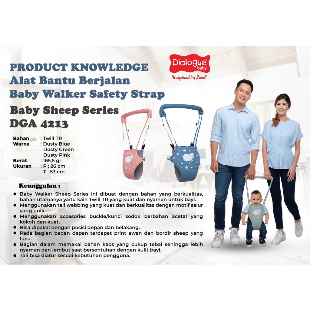 Baby Walker Assist Tool (Alat Bantu jalan Bayi) Dialogue Owl Series DGA 4208 / walking assistant