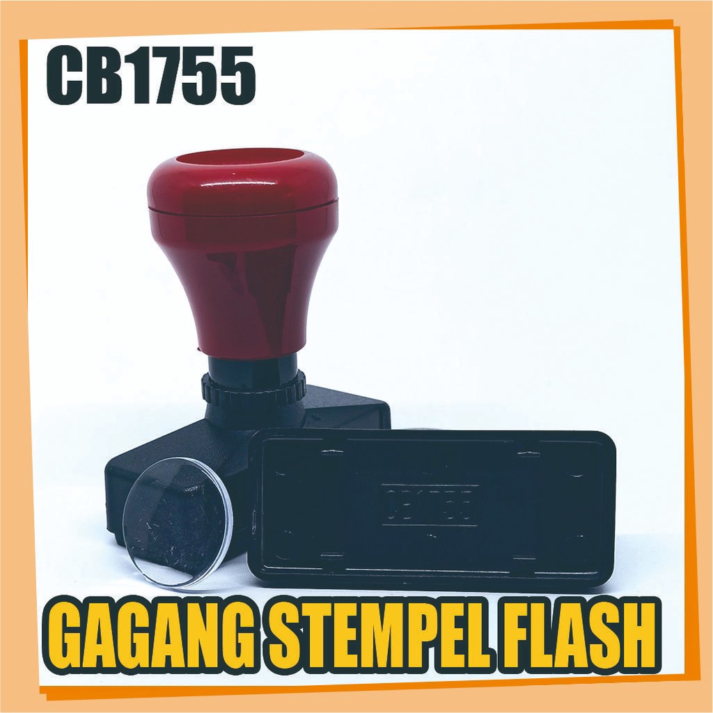 

gagang stempel flash kotak ukuran CB 17x55mm