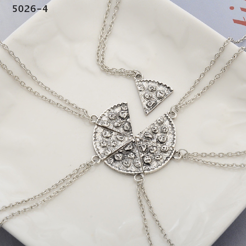 5026-4 Kalung Rantai Dengan Liontin Pizza Vintage Untuk Wanita