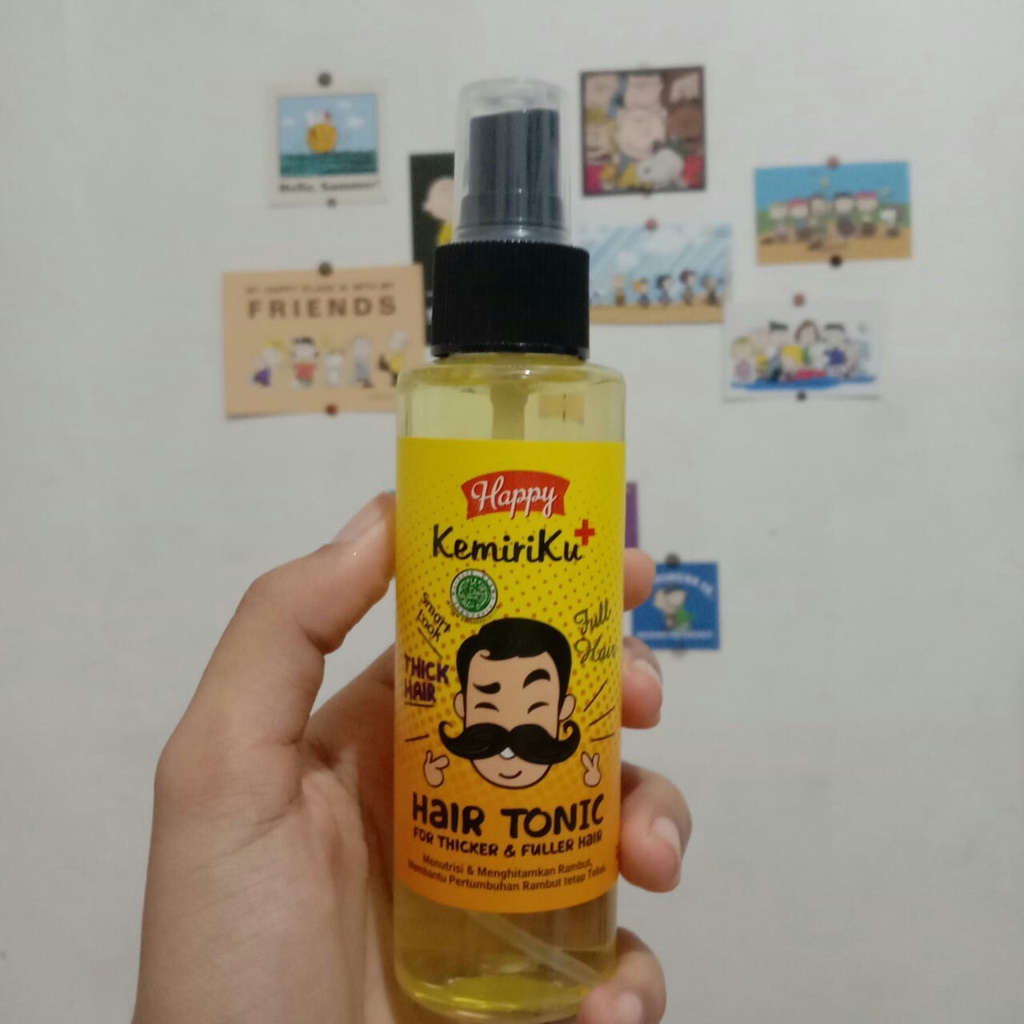 [COD] Tonik Kemiri Perawatan Kulit Kepala Penyubur Rambut Hingga ke Akar dengan Antioksidan - Happy Kemiriku Hair Tonic 125 ML