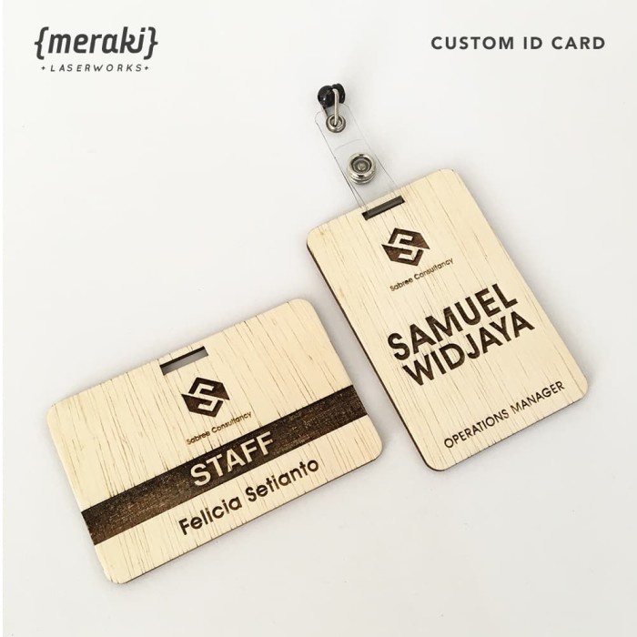 

ID Card Custom Ukir/ Name Tag Kayu / ID Card Kayu