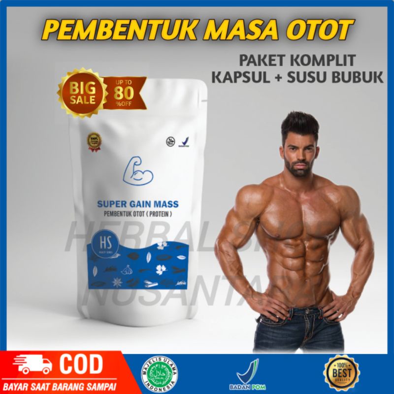 [COD] Pembentuk Masa Otot X Men Gainmass Original / Vitamin Masa Otot /  Obat Gym