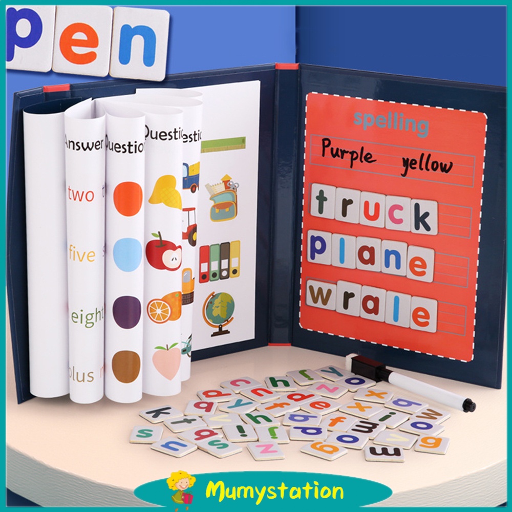 Mumystation Buku spelling anak/Buku magnet/magnetic spelling game book magnet