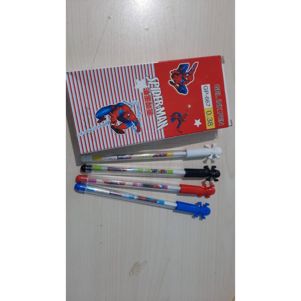 

1 Pcs Bolpen Pulpen Pena Gel 0,38 mm FANCY SPIDERMAN GP-667