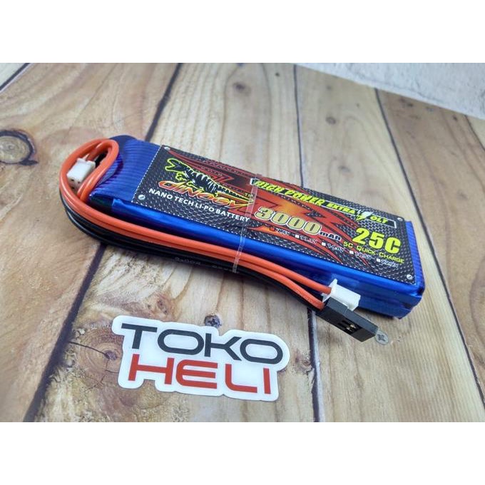 Dinogy 2S 3000mah 25C 7.4V Lipo Battery X9D+ Taranis Transmitter X9D