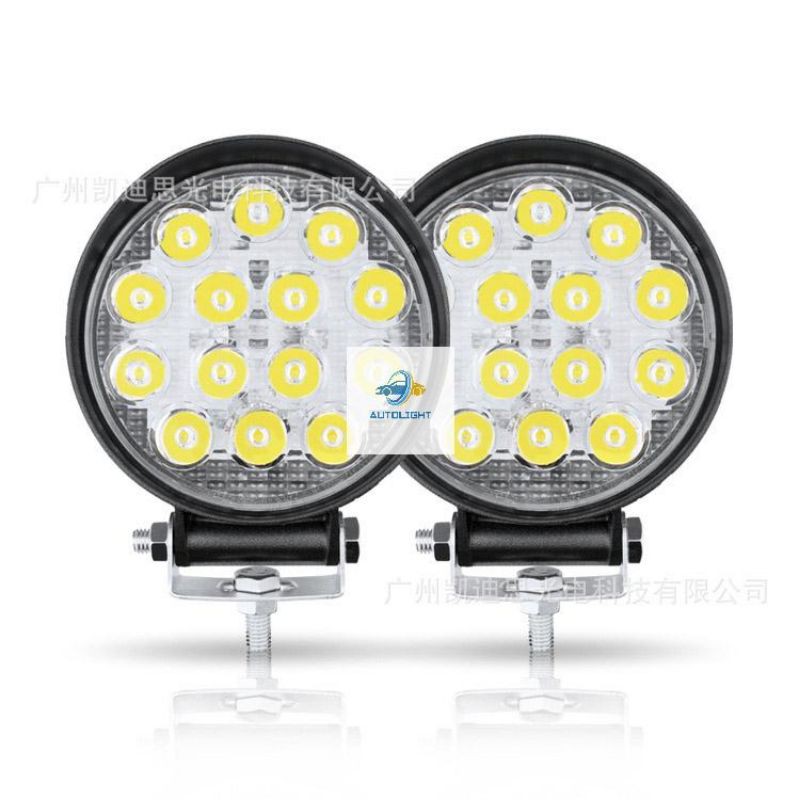 Lampu Tembak Sorot LED Worklight 16 Mata / 27W 12V&amp;24V Kotak &amp; Bulat/ Mobil &amp; Motor