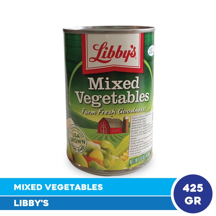 

Libby's Mixed Vegetables Sayuran Campur Kaleng 425 gr - Libbys