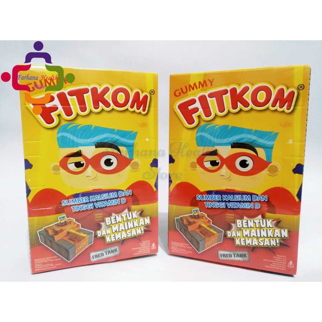 Original Fitkom Gummy Calcium & Vit D / Multivitamin Tulang Anak