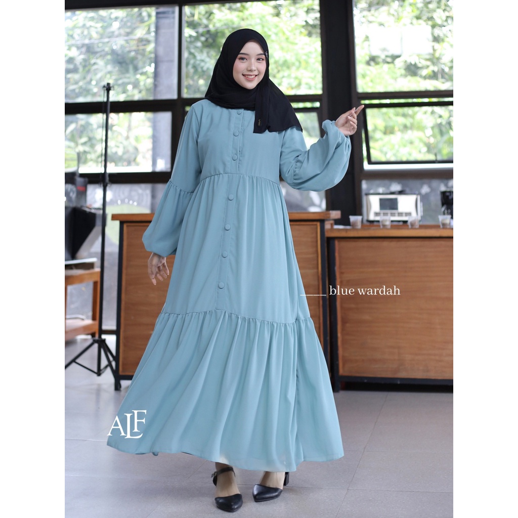 Alfaina Kaleya Midi Dress Gamis Midi